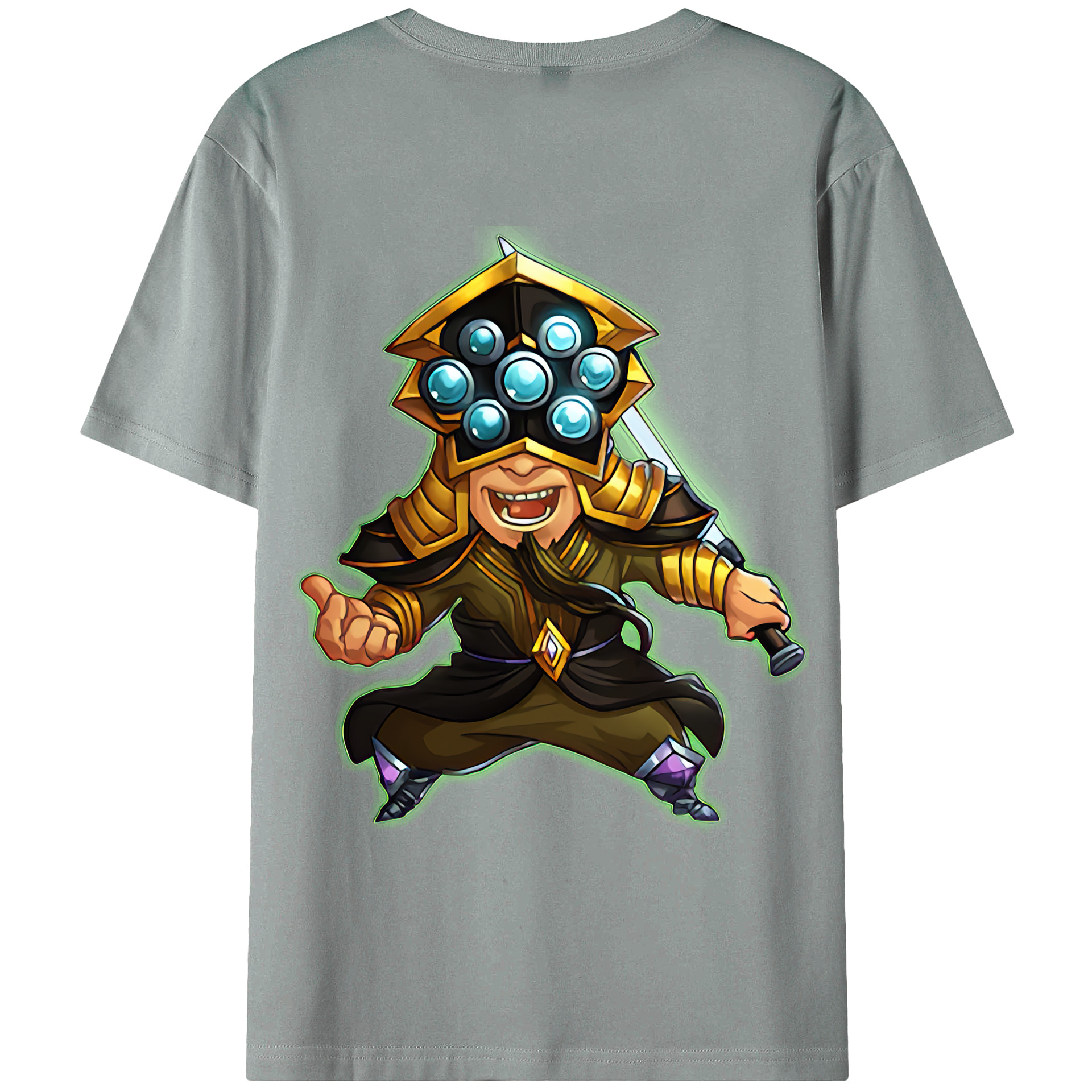 （画像用） リーグ・オブ・レジェンド League of Legends LOL 綿100％ メンズ半袖Tシャツ（バックプリント） 通気性